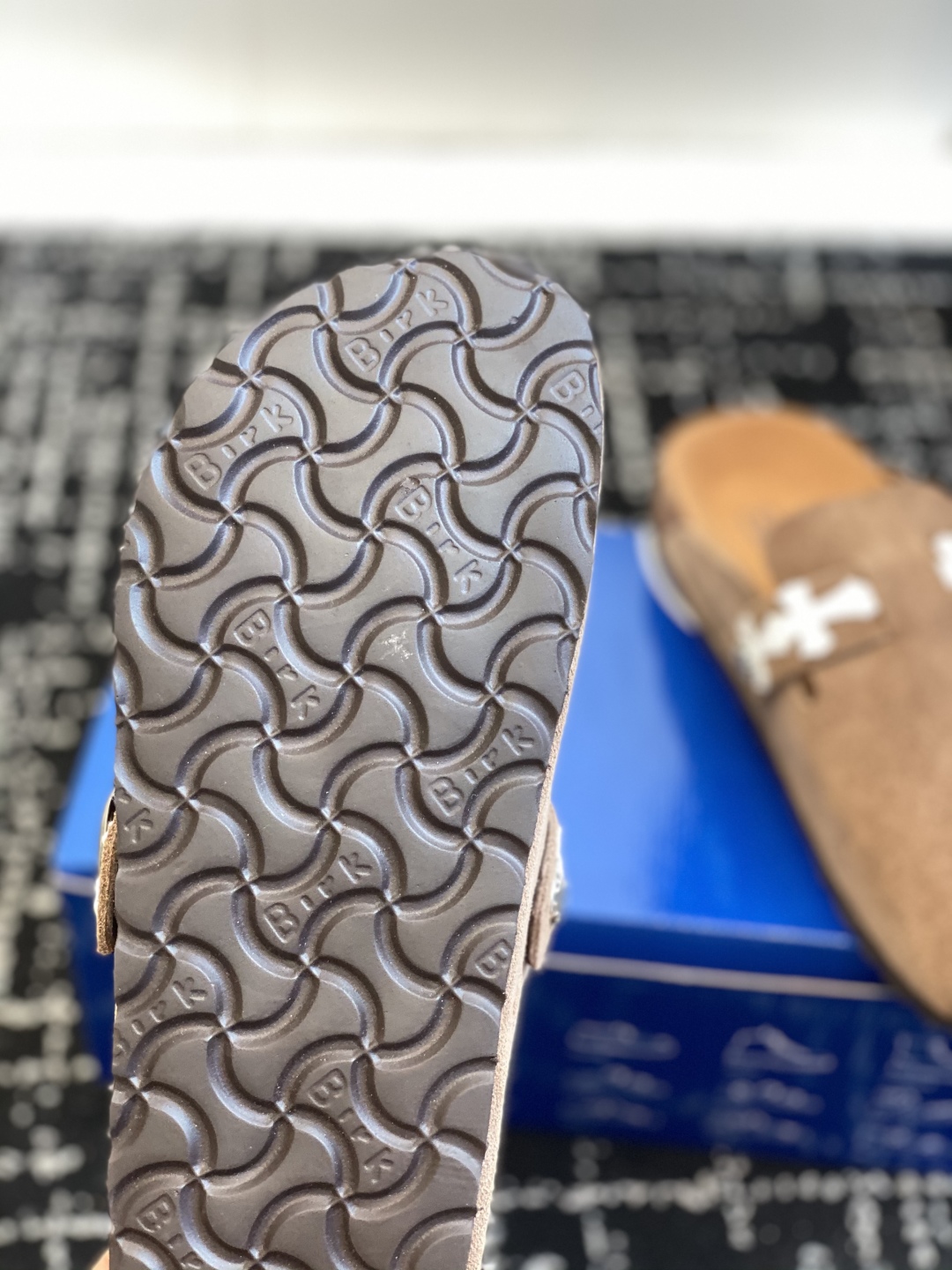 Birkenstock Suede Clog Mule Brown