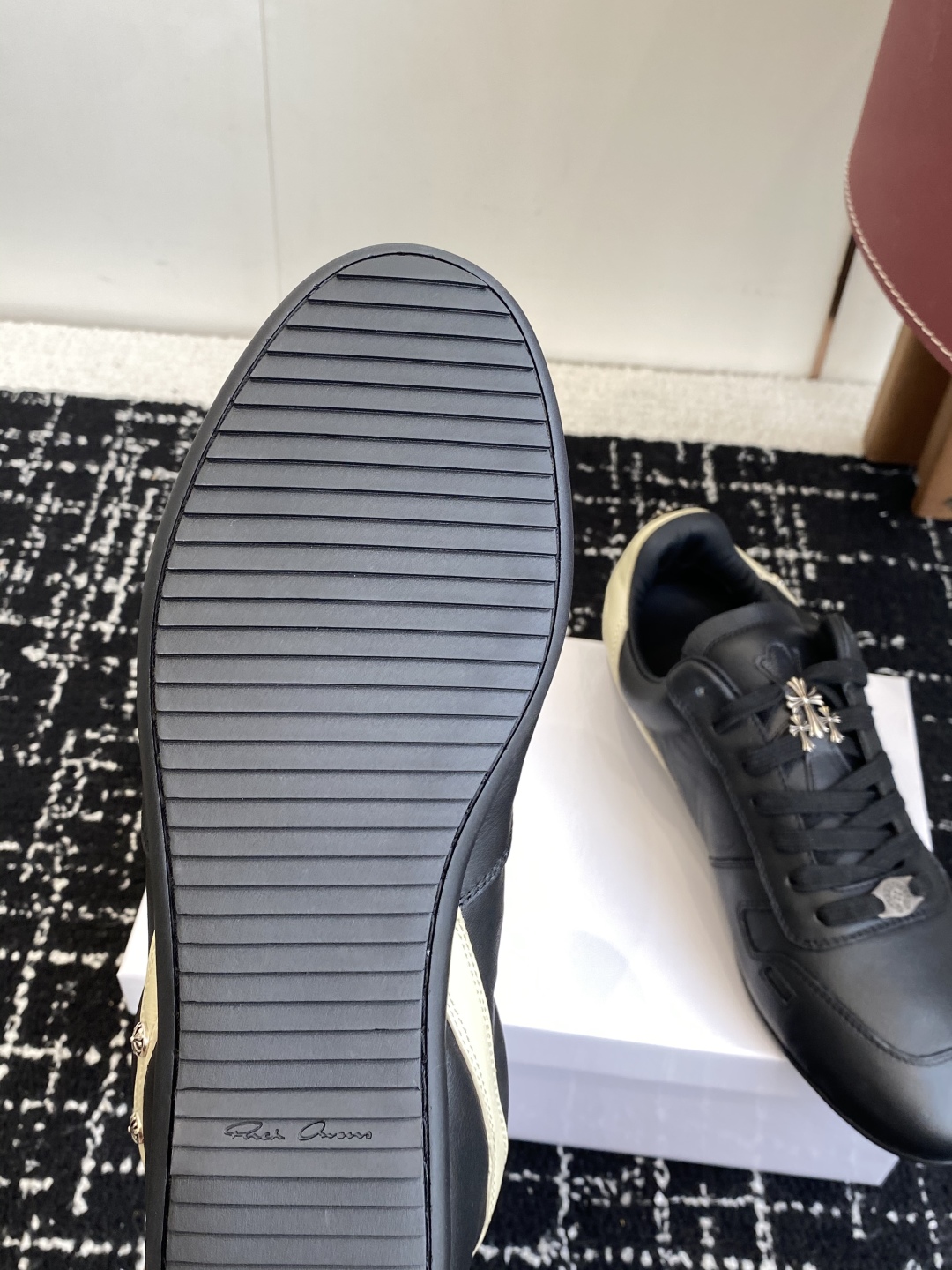 Rick Owens x Chrome Hearts Trainer Black/Beige