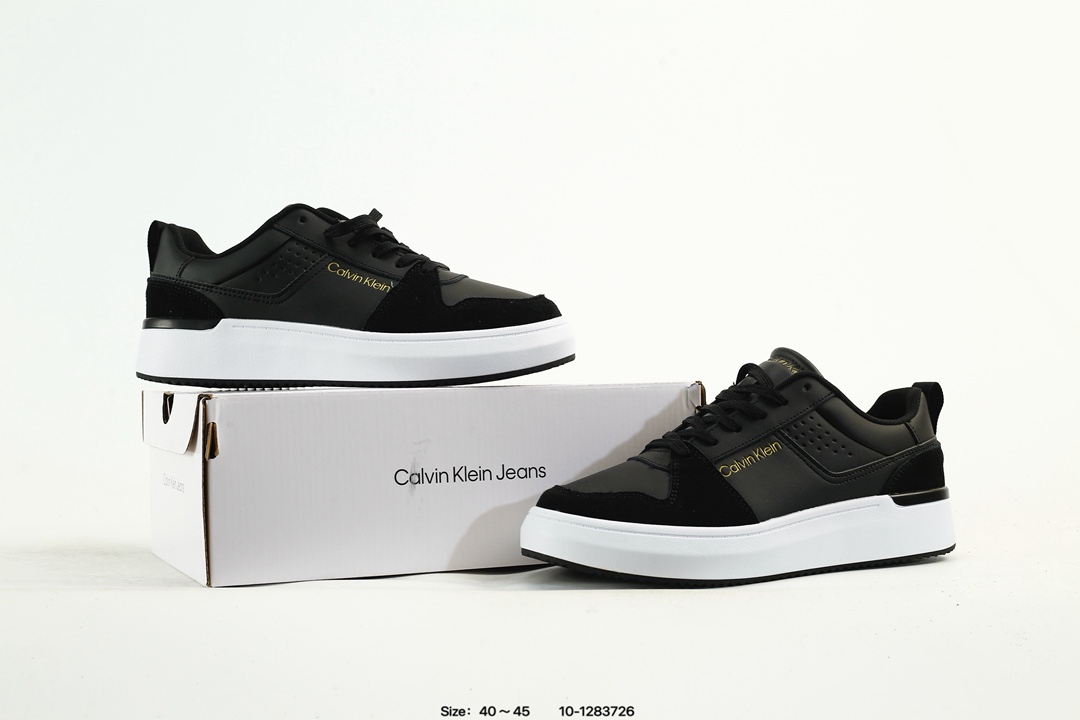 Calvin Klein Jeans Low-Top Platform Sneakers Black/White