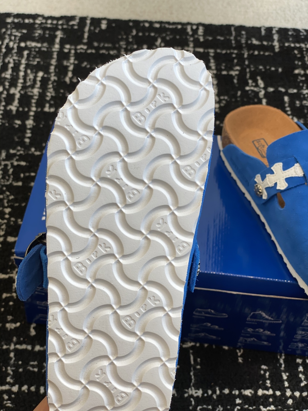 Birkenstock Suede Clogs Blue