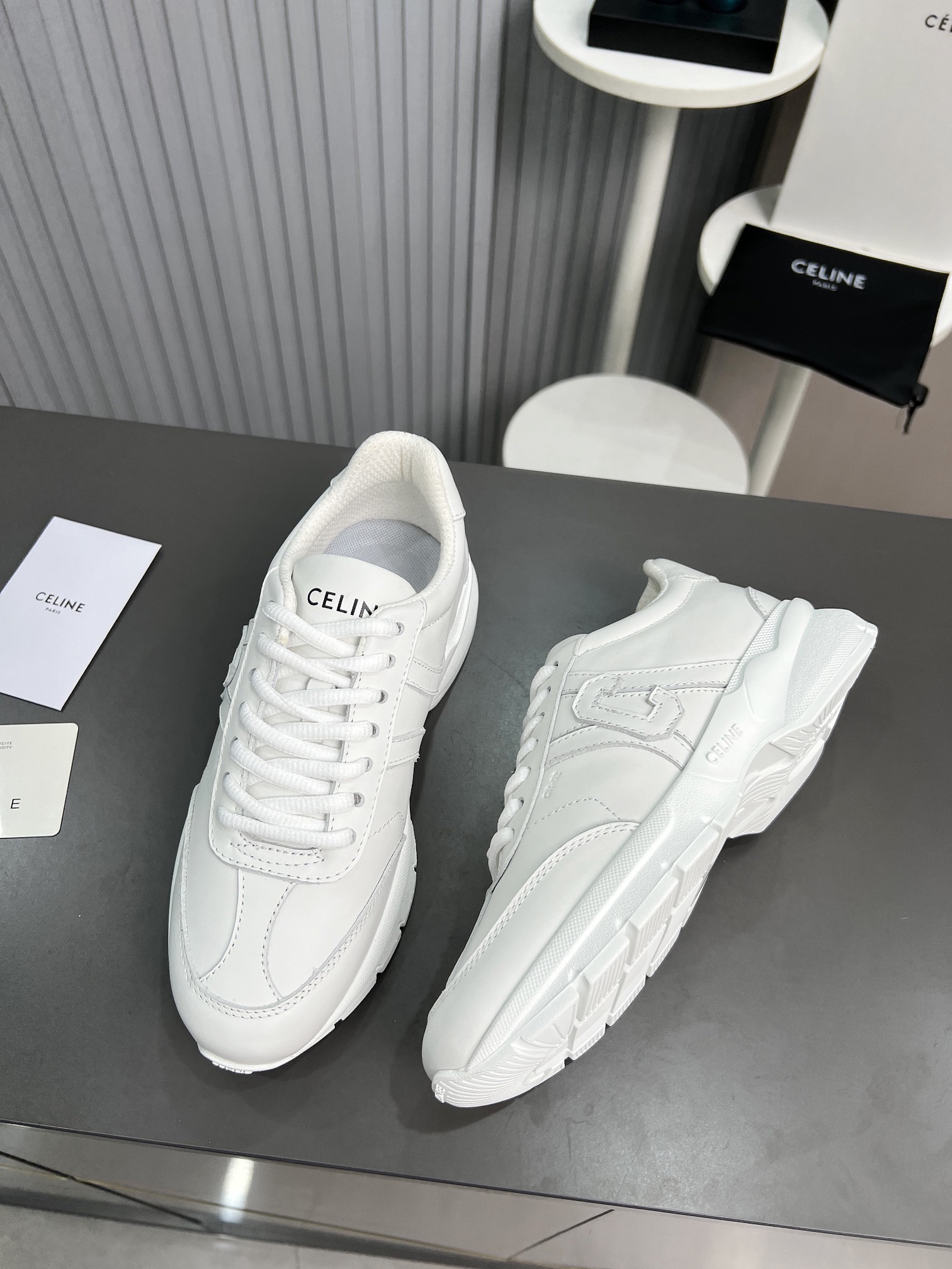 Celine Chunky Dad Sneakers White