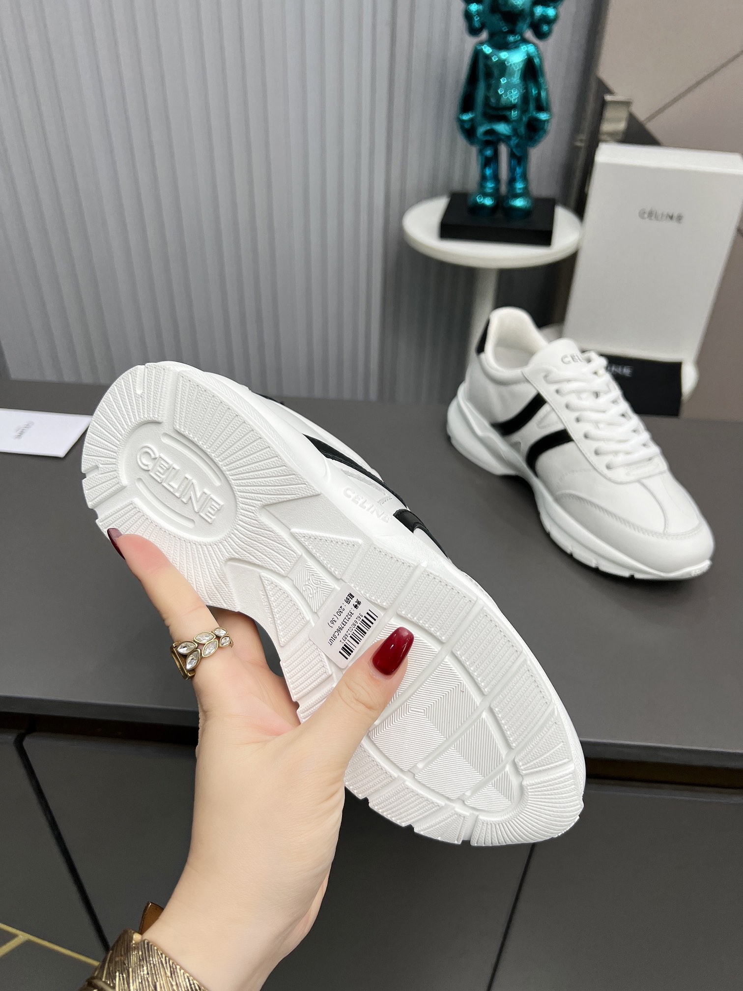 Celine Chunky Dad Sneakers White/Black