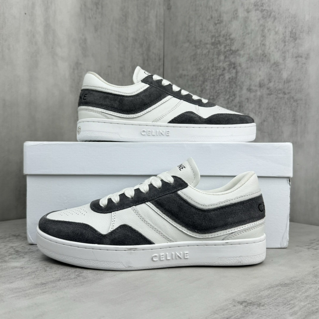 Celine Trainer Skate Sneakers White/Black