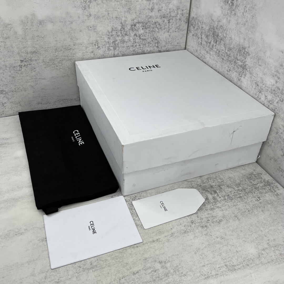 Celine Triomphe Platform Sneakers White/Blue