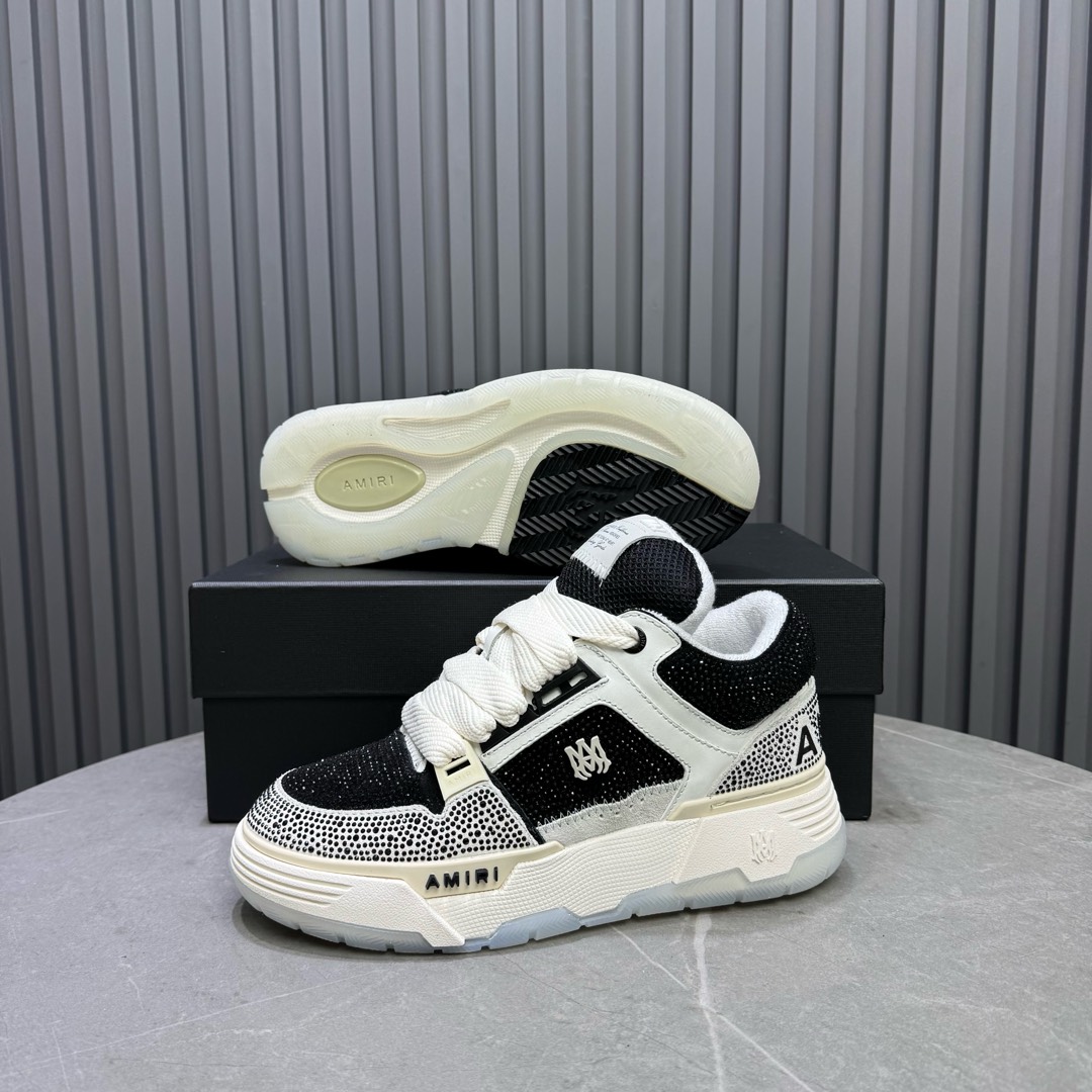 AMIRI Crystal Low-Top Sneakers Black/White
