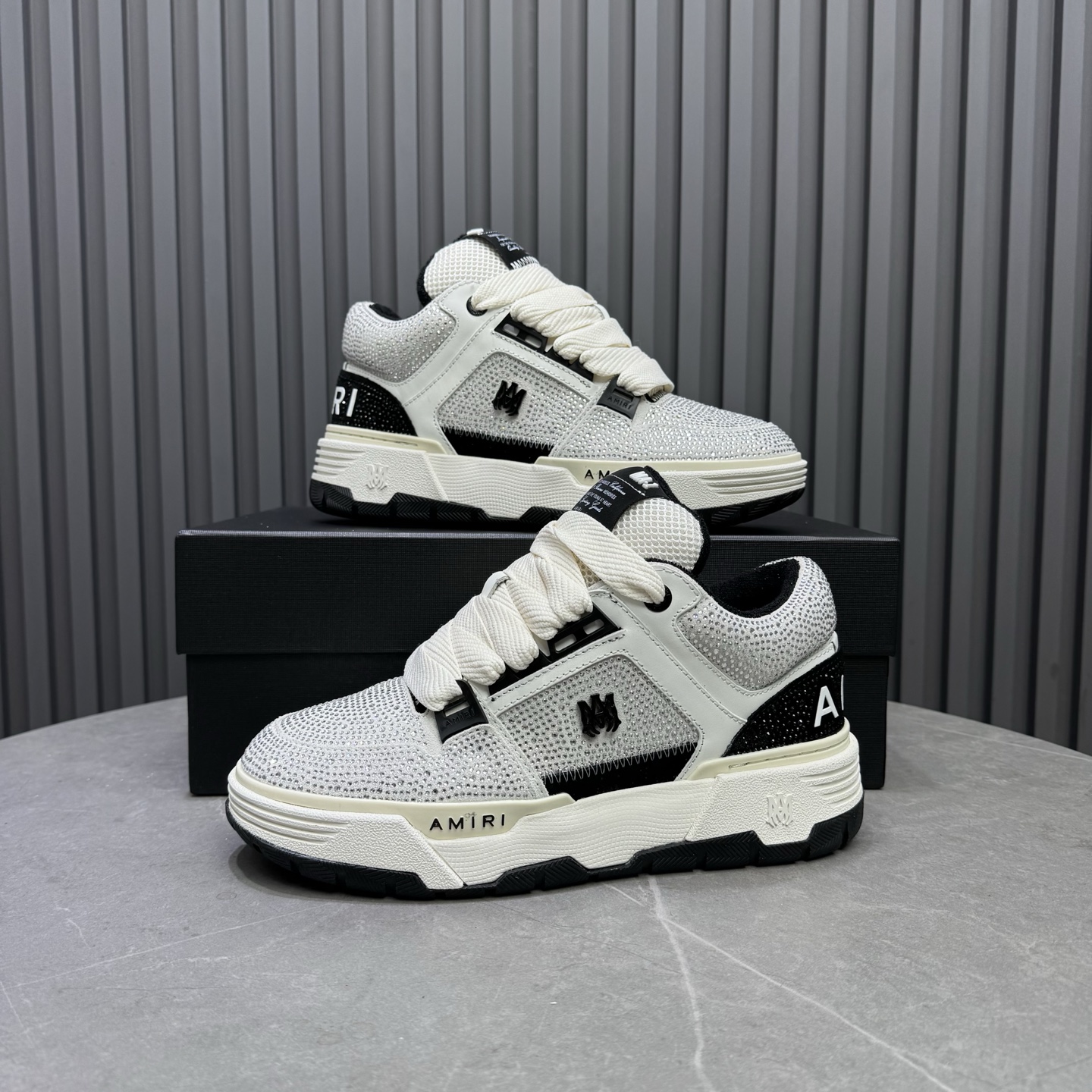 AMIRI Crystal Low Sneakers White/Black