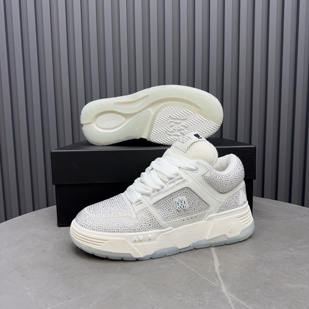AMIRI Crystal Low-Top Sneakers White