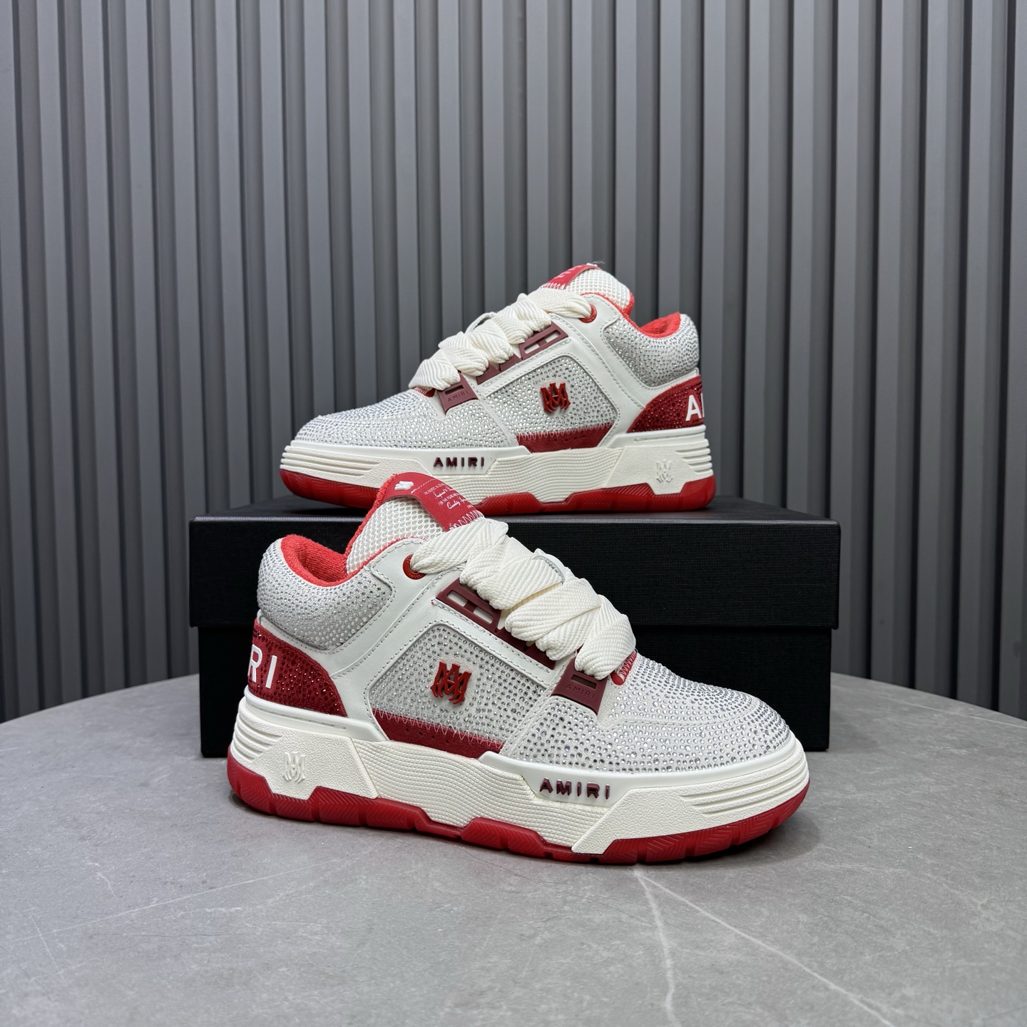 AMIRI Crystal Low Sneaker White/Red