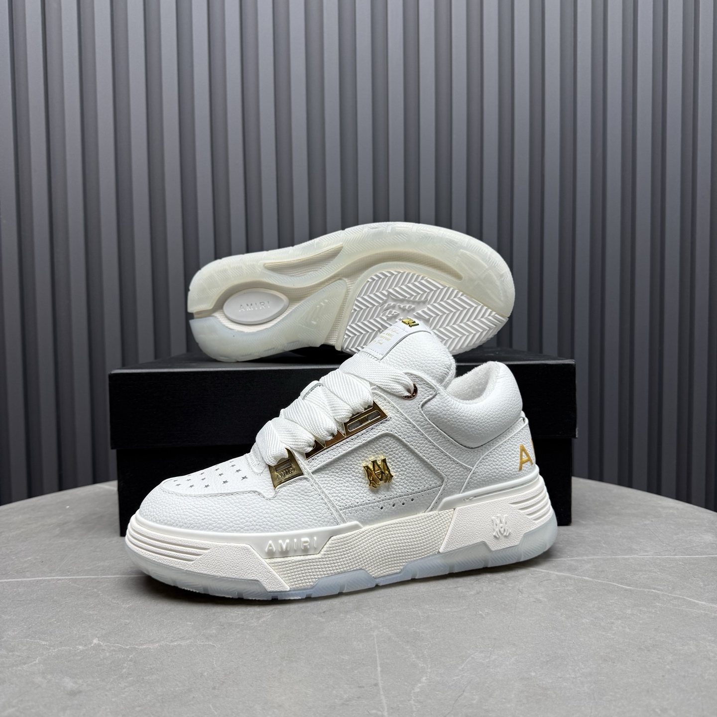 Amiri Leather Low-Top Sneakers White