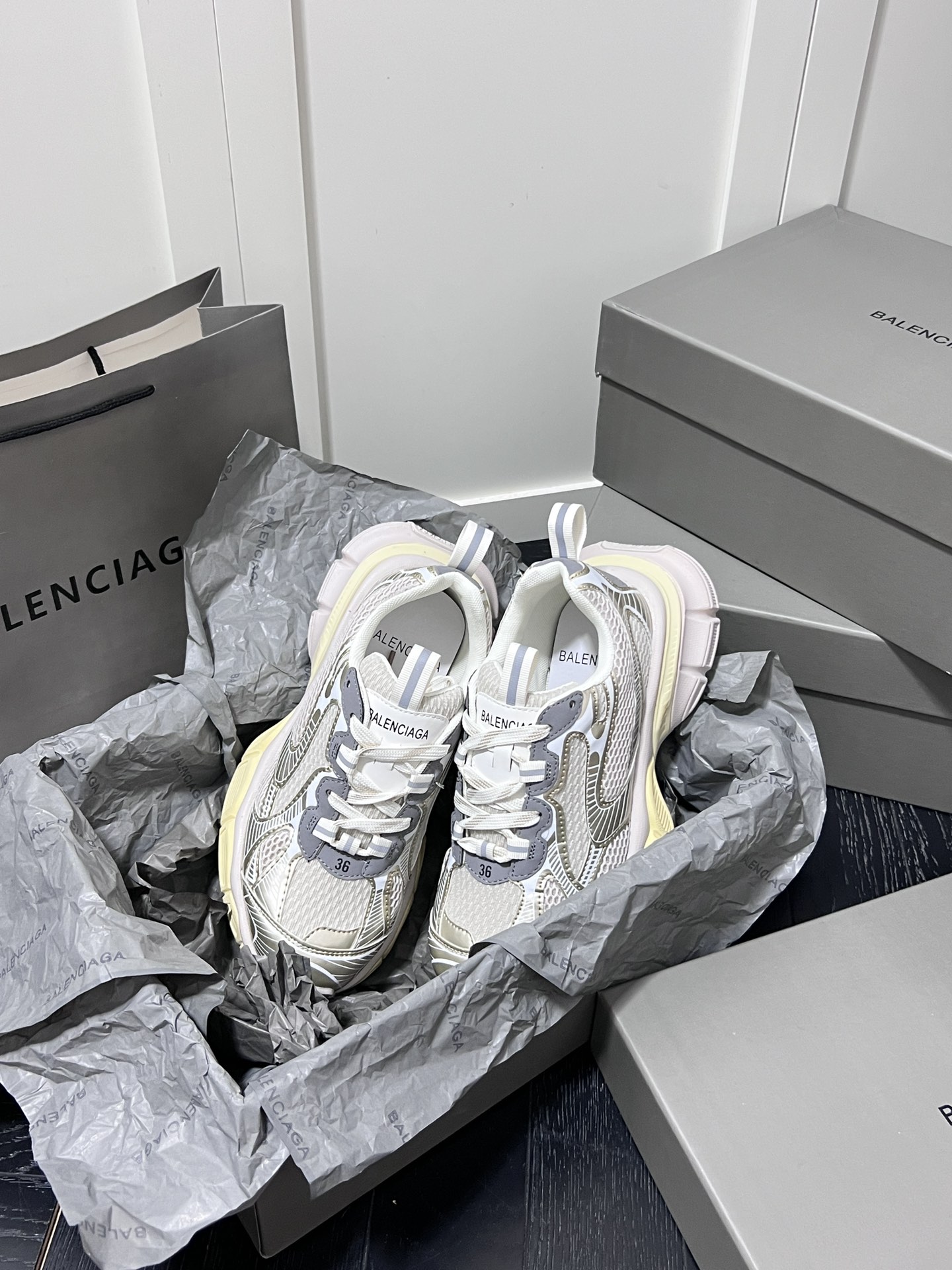 Balenciaga Track Dad Sneakers Beige