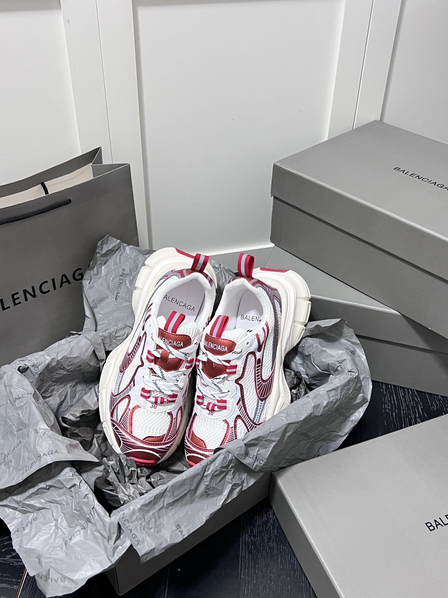 Balenciaga Chunky Sneakers Red