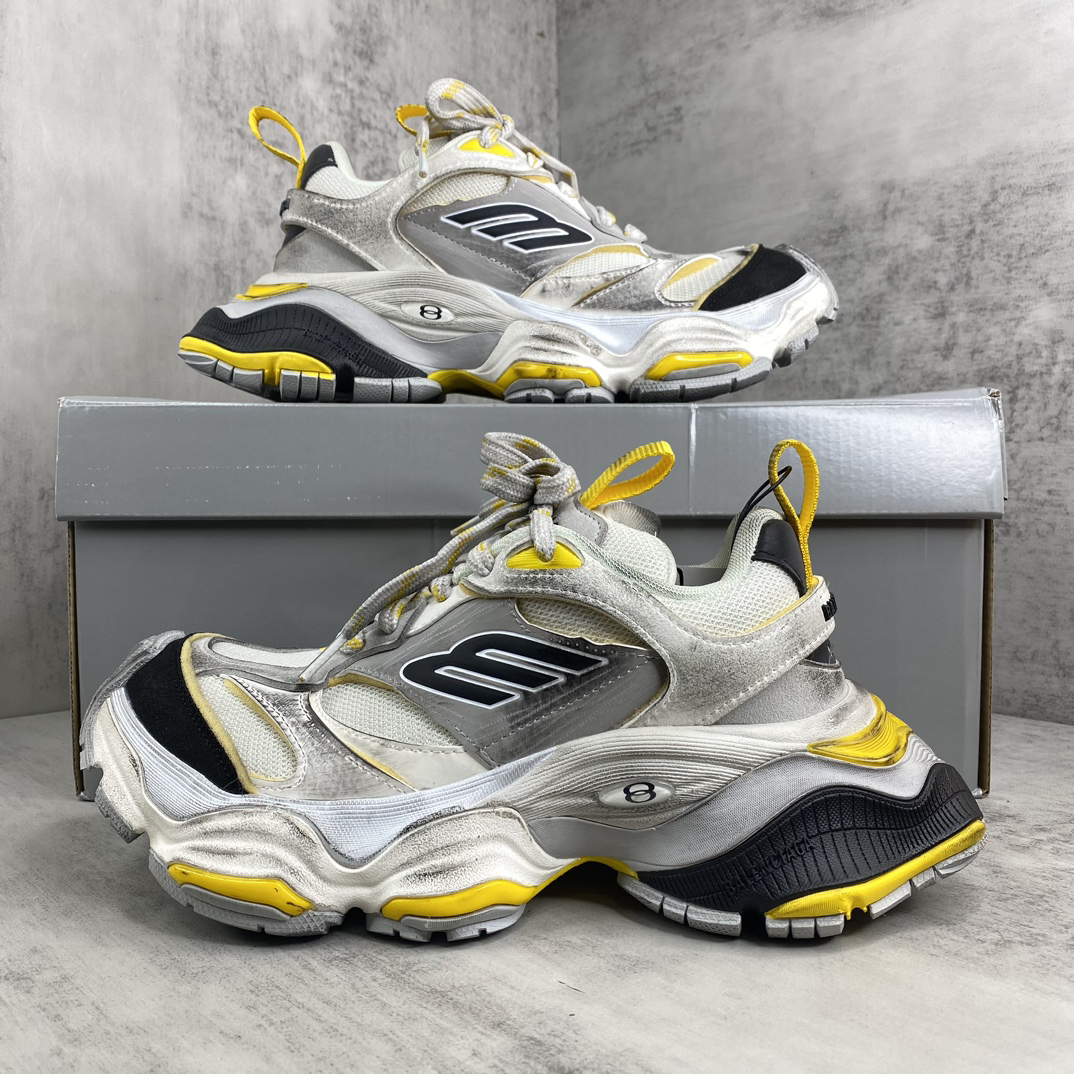 Balenciaga Cargo Chunky Sneakers White Yellow