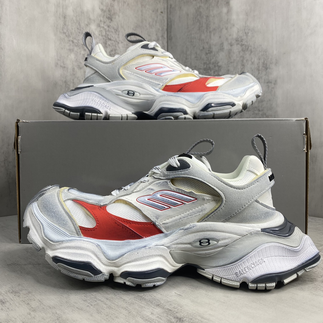 Balenciaga Cargo Sneaker White Red