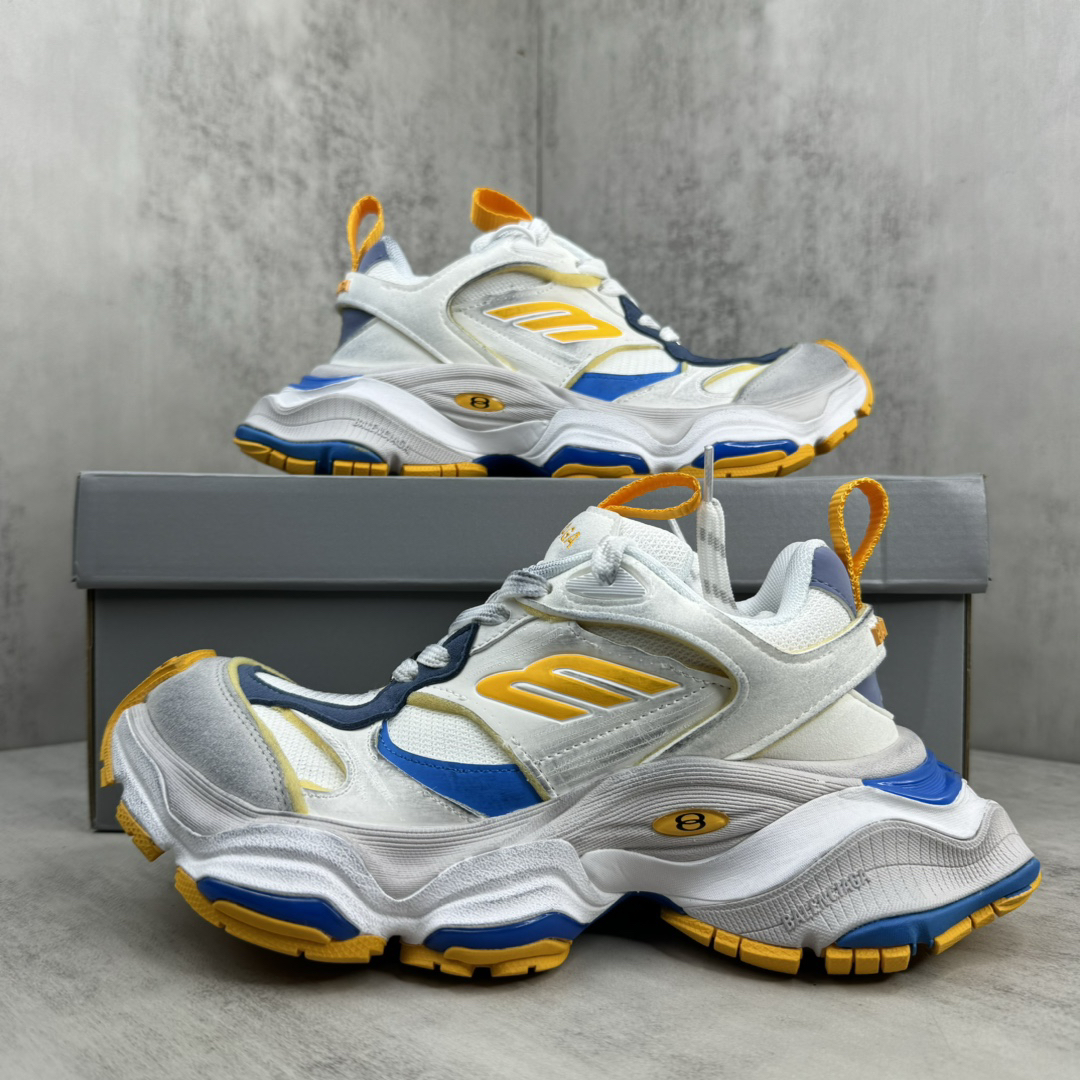 Balenciaga Cargo Sneakers White/Blue/Yellow