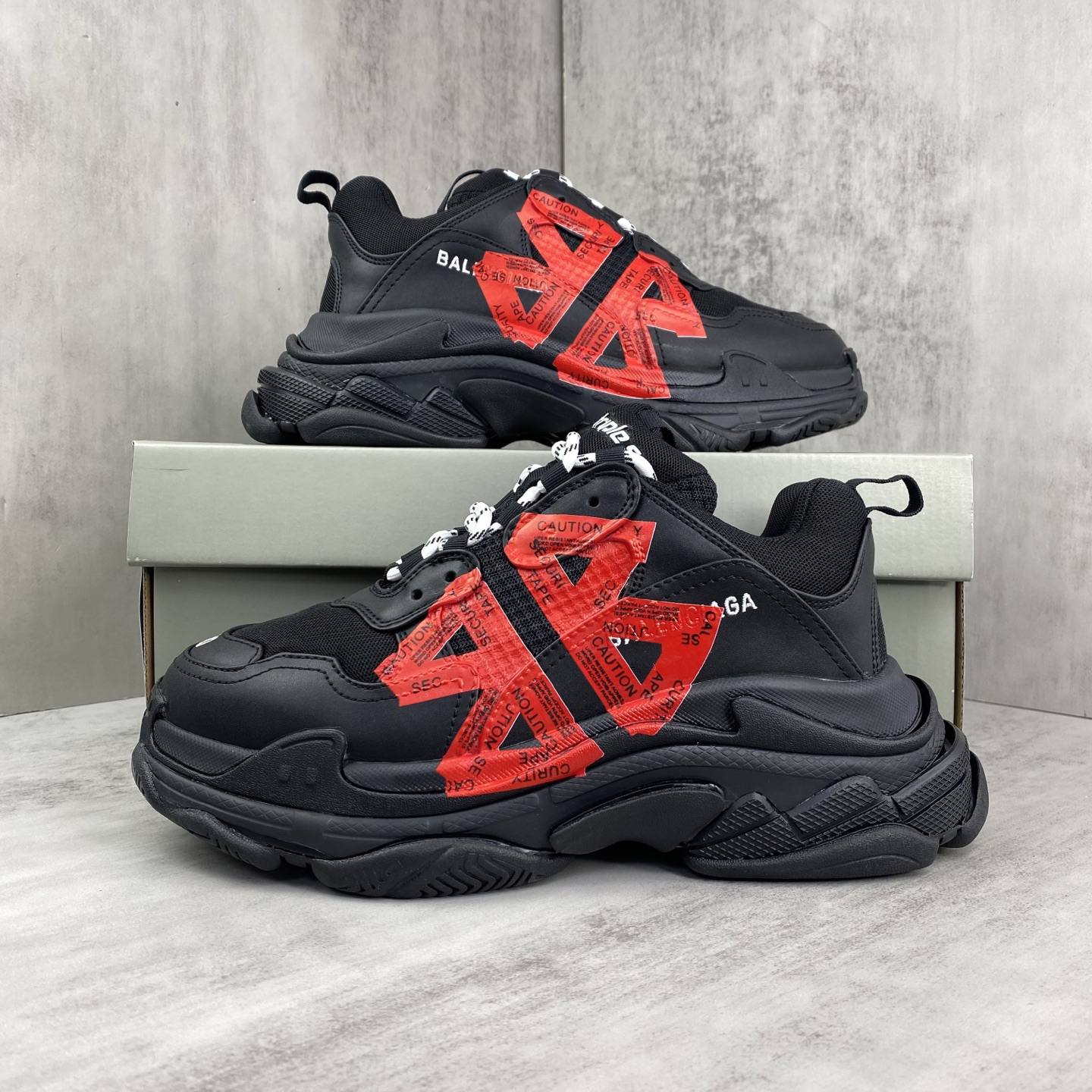 Balenciaga Triple S Chunky Sneakers Black