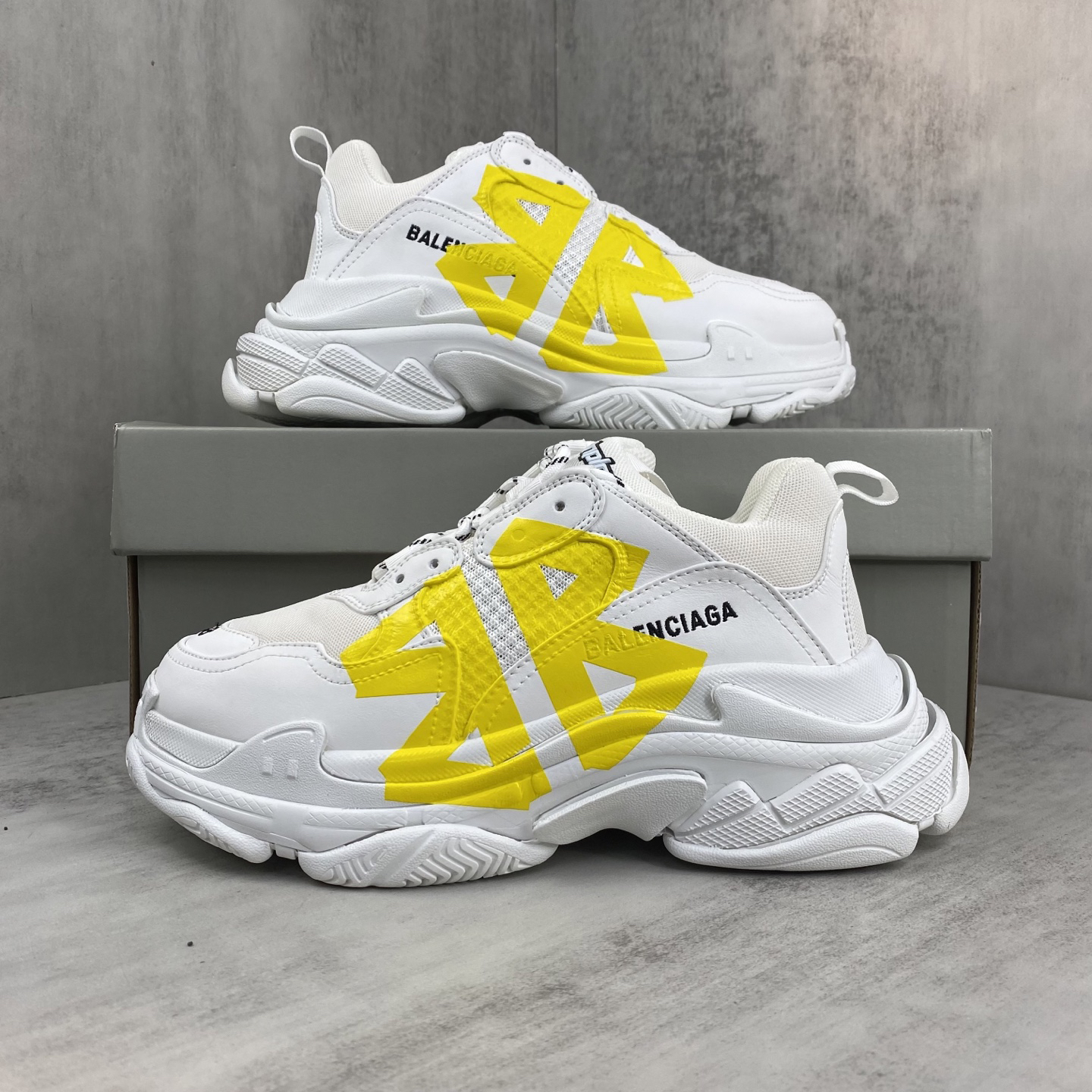 Balenciaga Triple S Dad Sneakers White/Yellow