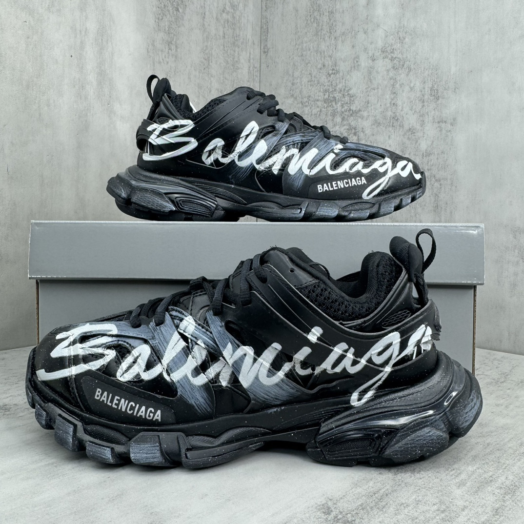 Balenciaga Runner Graffiti Sneakers Black
