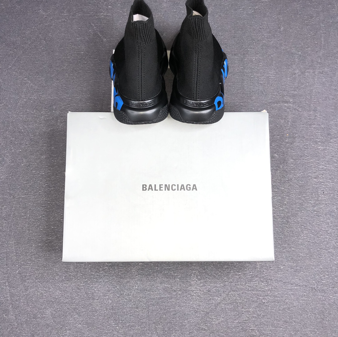 Balenciaga Speed Sock Sneakers Black/Blue