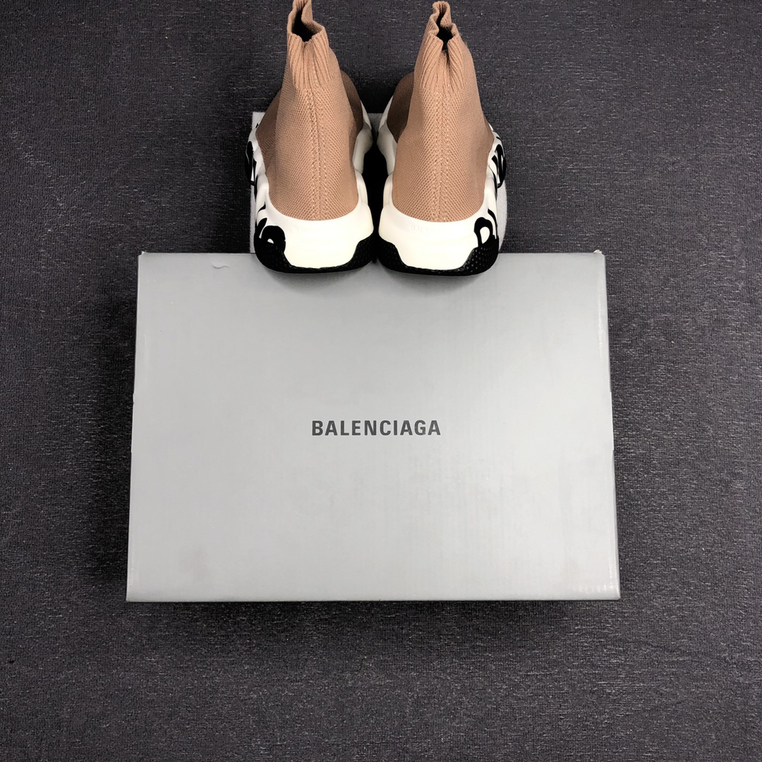 Balenciaga Speed Sock Sneakers Tan