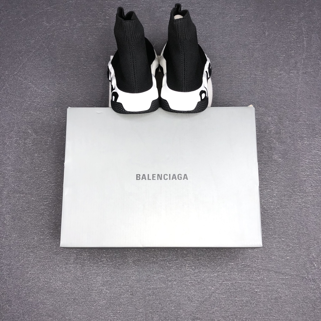 Balenciaga Speed Sock Sneakers Black/White