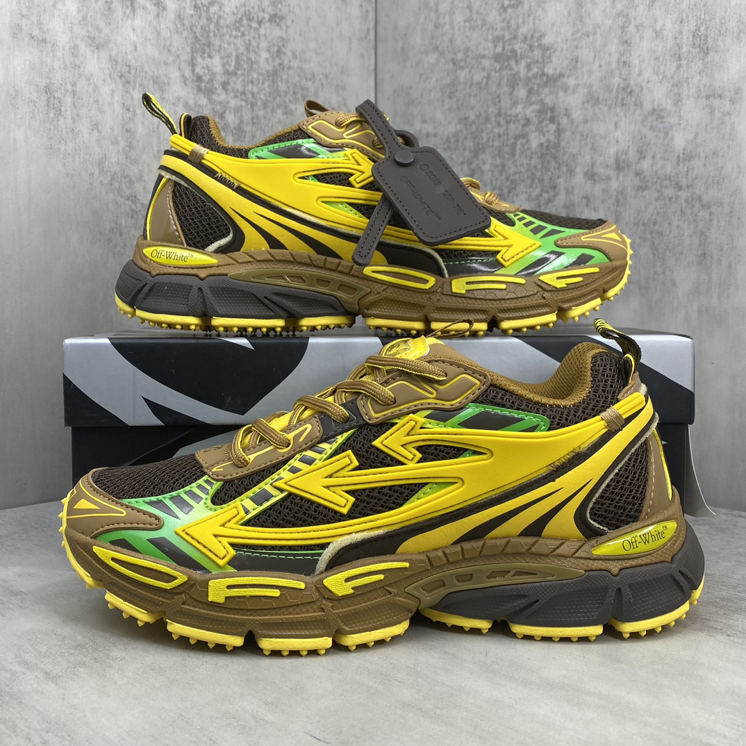 Off-White CO V Runner Sneakers Yellow/Green
