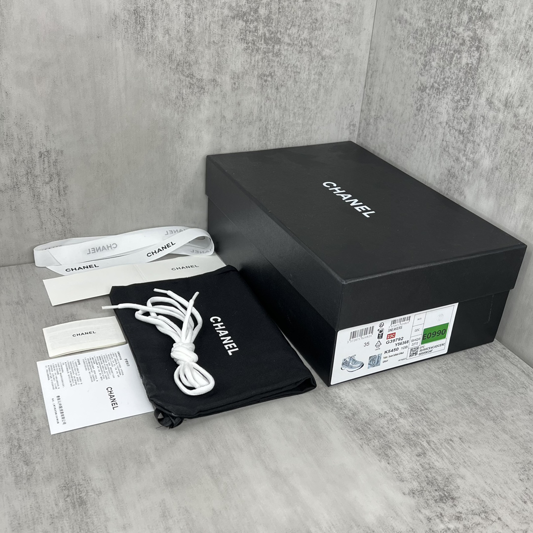 Chanel Mesh Runner Sneakers Silver