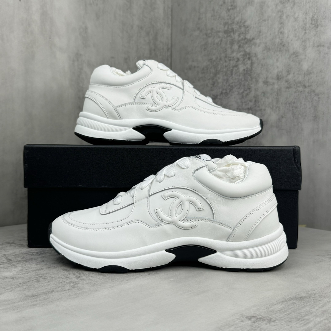 Chanel Panda Low-Top Sneakers White