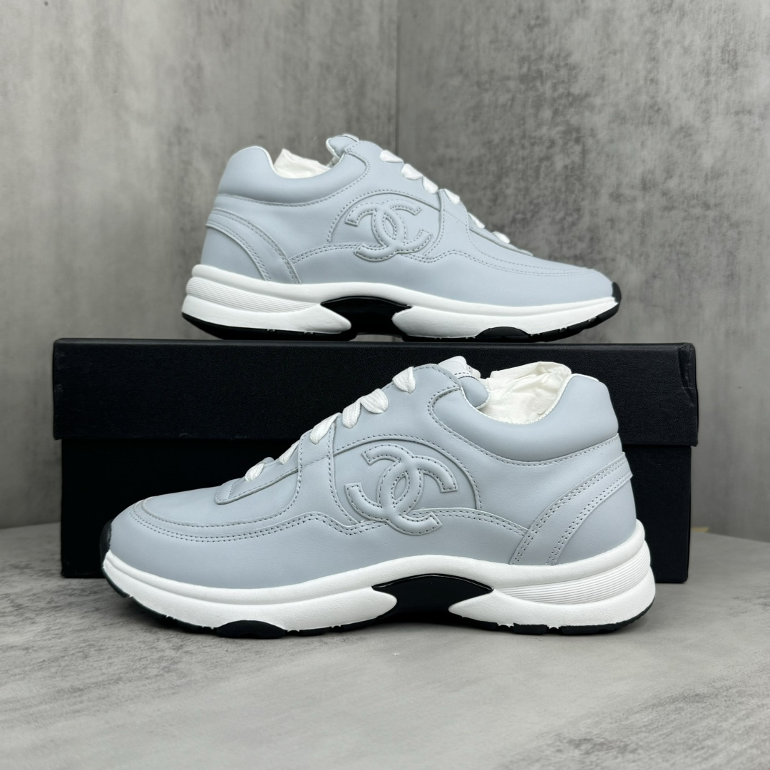 Chanel CC Low-Top Sneakers Light Blue