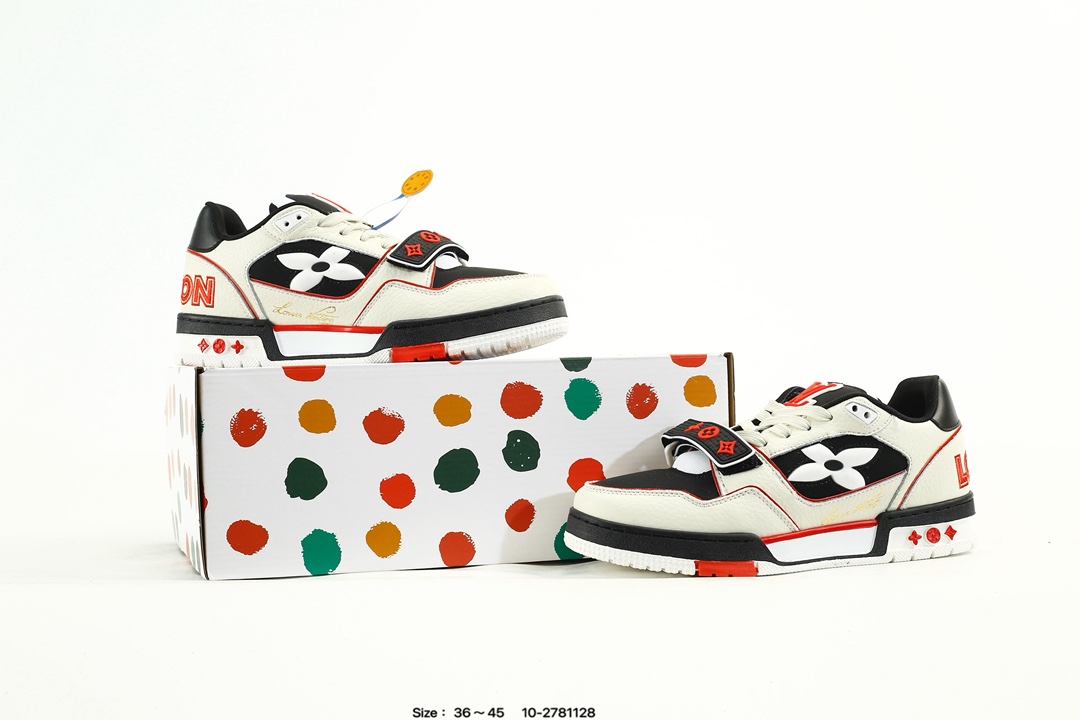 Louis Vuitton Trainer Low Sneaker Black/White/Red
