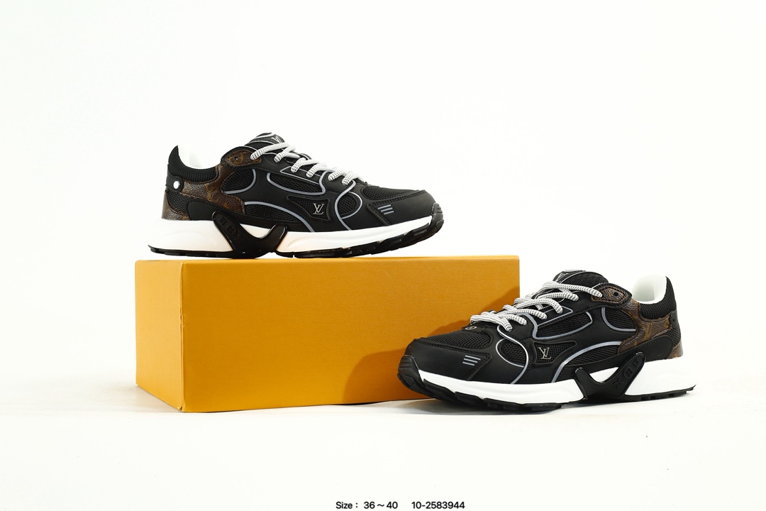 Louis Vuitton Trainer Low Sneakers Black/Brown