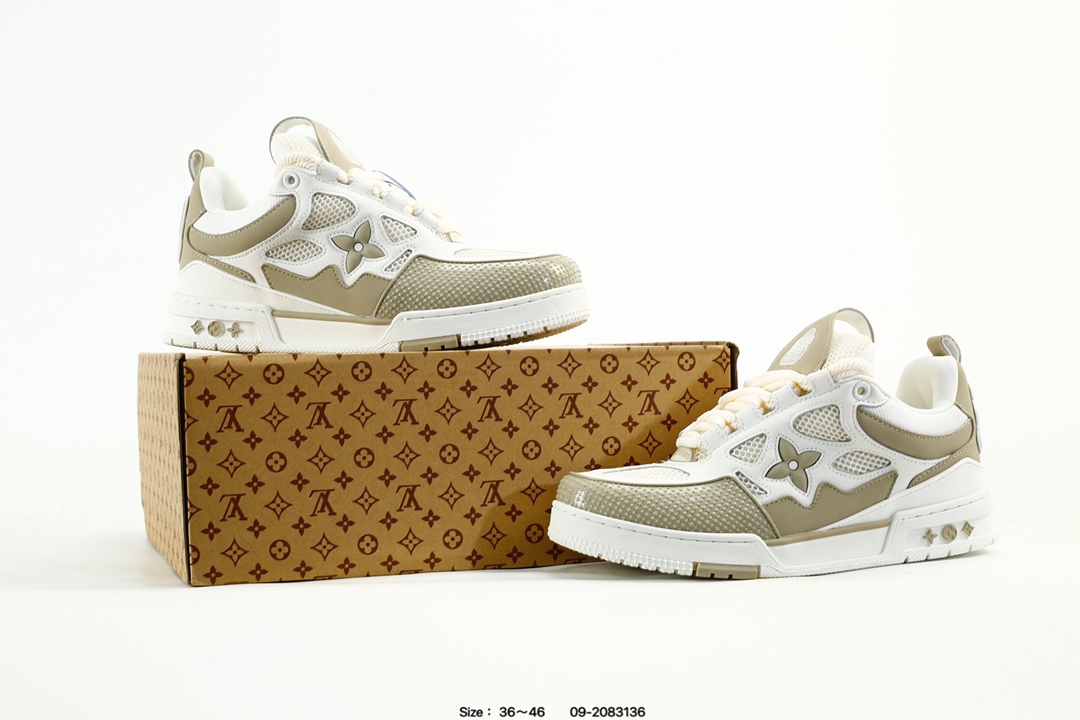 Louis Vuitton Trainer Low Sneakers Khaki