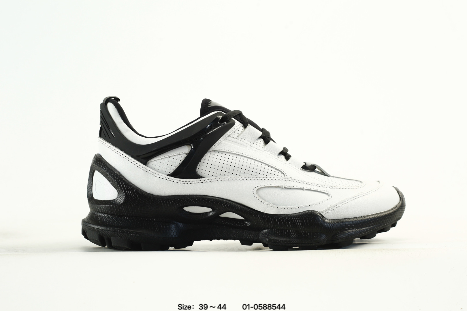 Ecco Leather Mesh Sneakers White/Black