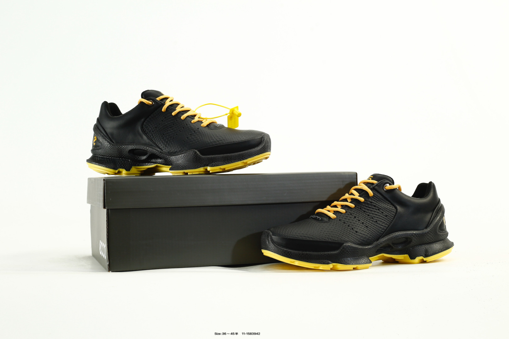 ECCO Biom Breathable Sneakers Black/Yellow