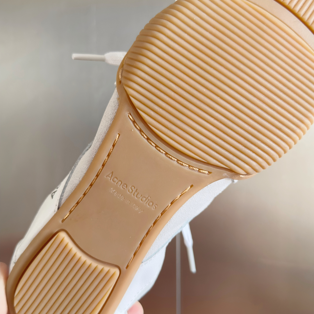 Acne Studios Lace-Up Ballet Sneakers White