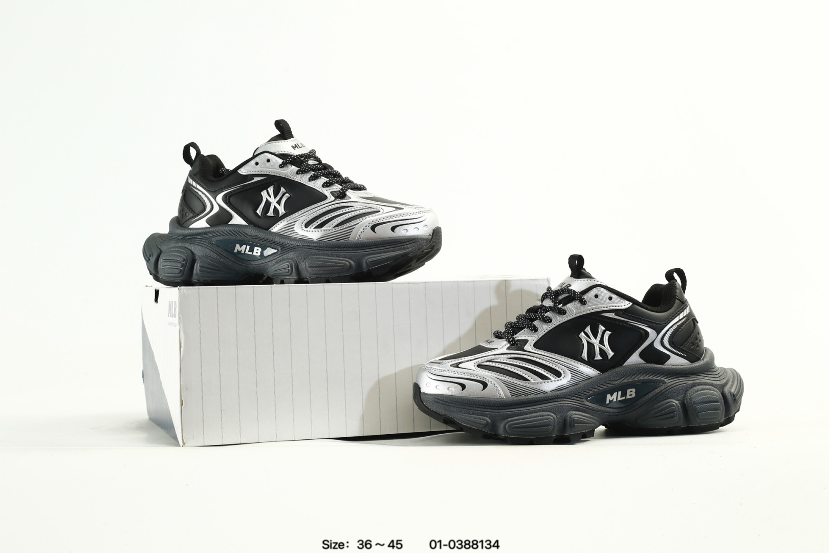 MLB Winner Chunky Dad Sneakers Black/Silver