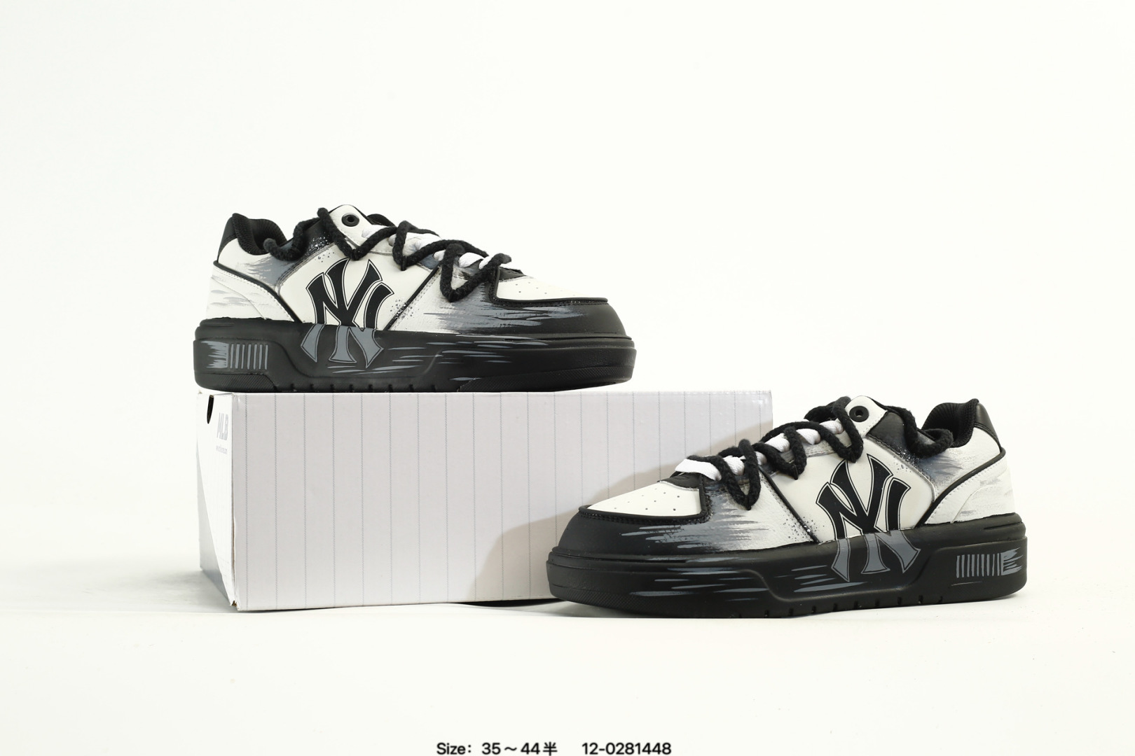 MLB Chunky Liner PU Sneakers Black/White