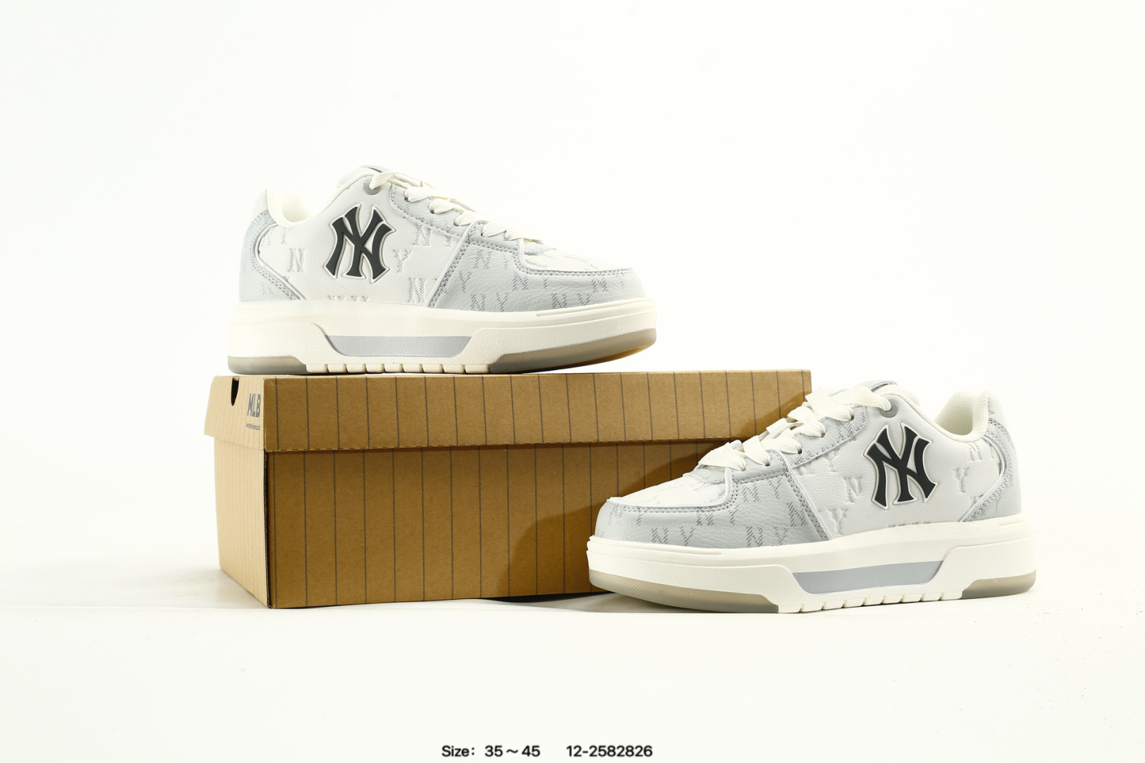 MLB Yankees Chunky L Liner Low Sneakers White/Gray