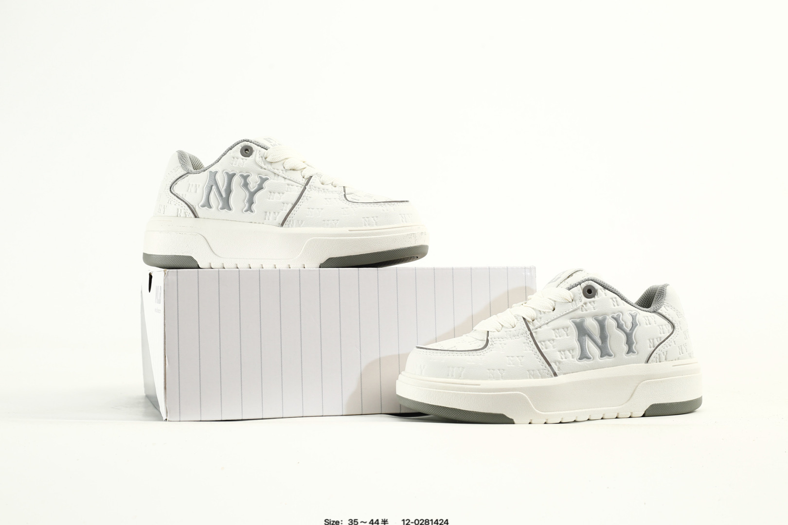 MLB Chunky Liner Platform Sneakers White/Grey