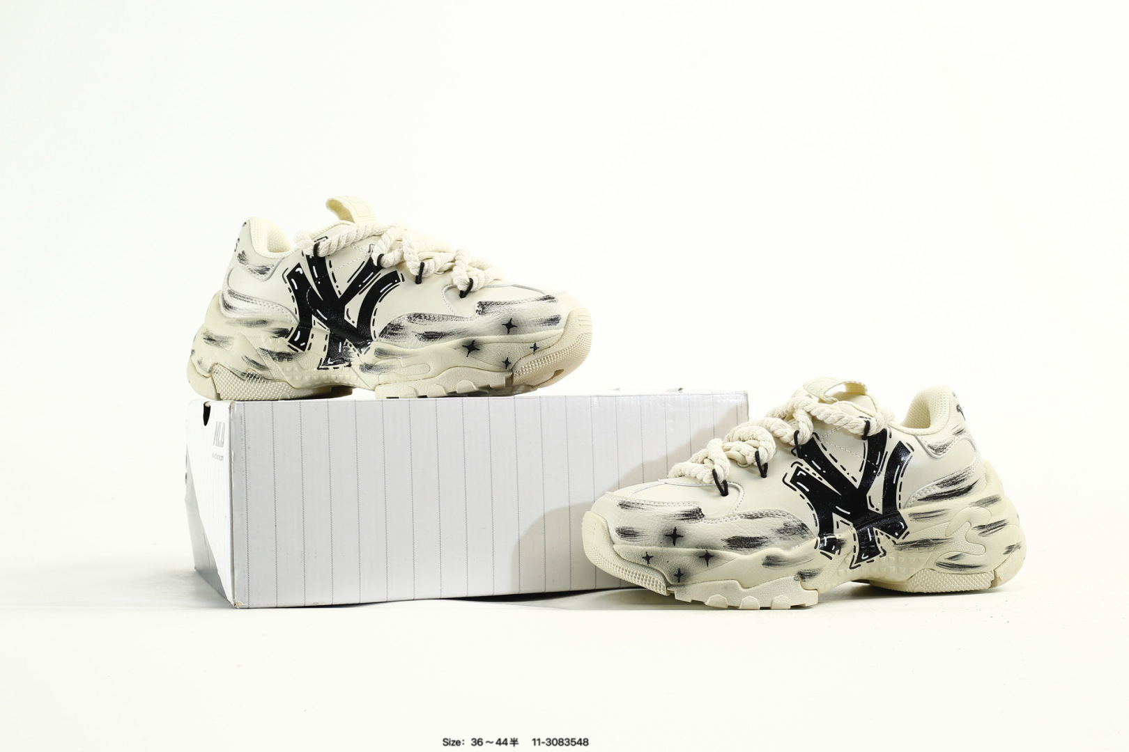 MLB Bigball Chunky Pixel Sneakers White/Black