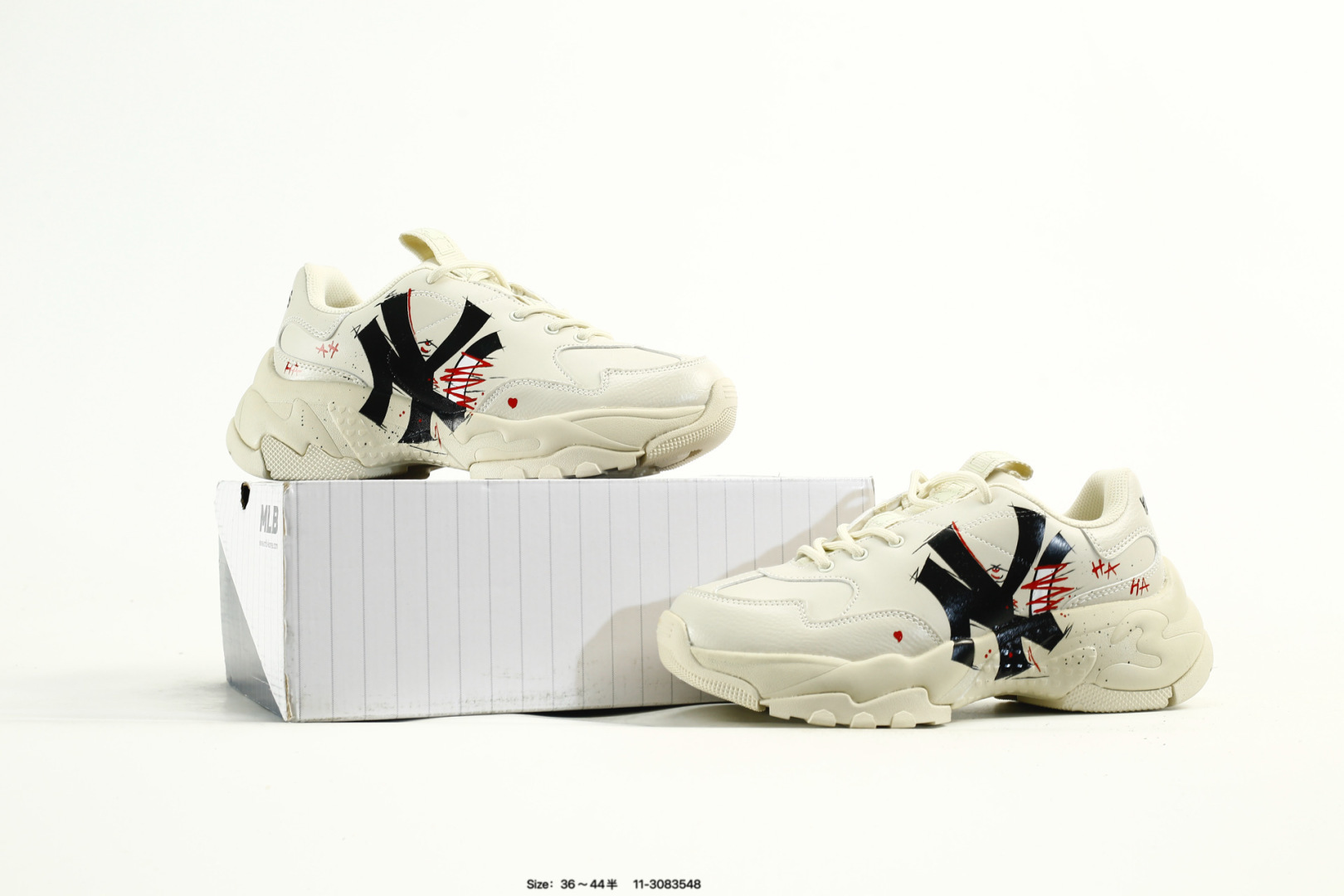 MLB Bigball Chunky Pixel Sneakers White