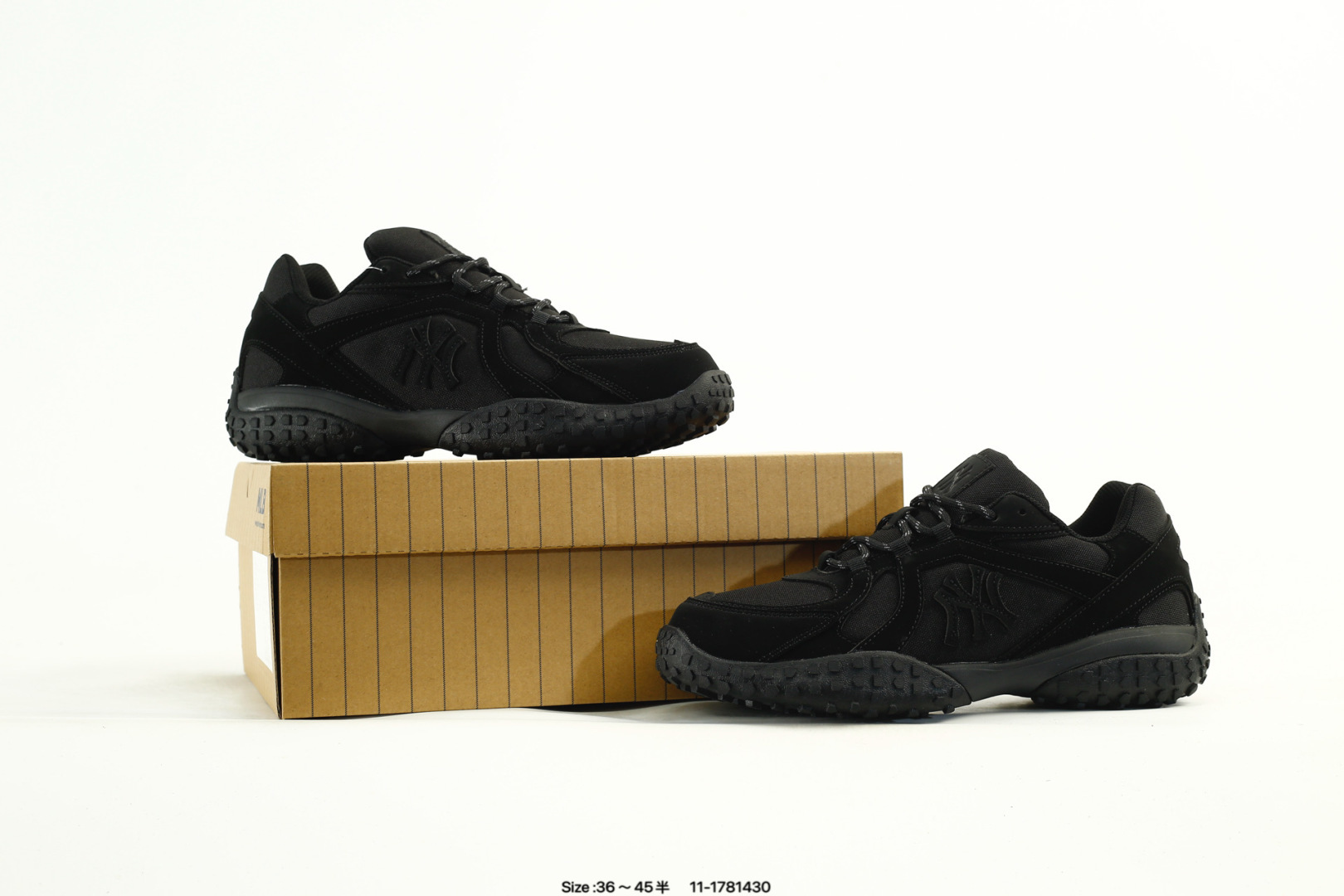 MLB Retro Lightweight Couple Sneakers Black