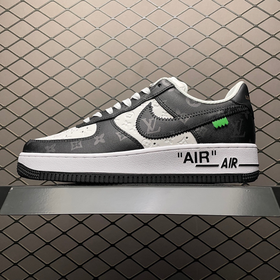 LV x Nike AF1 Low Sneaker Black/White