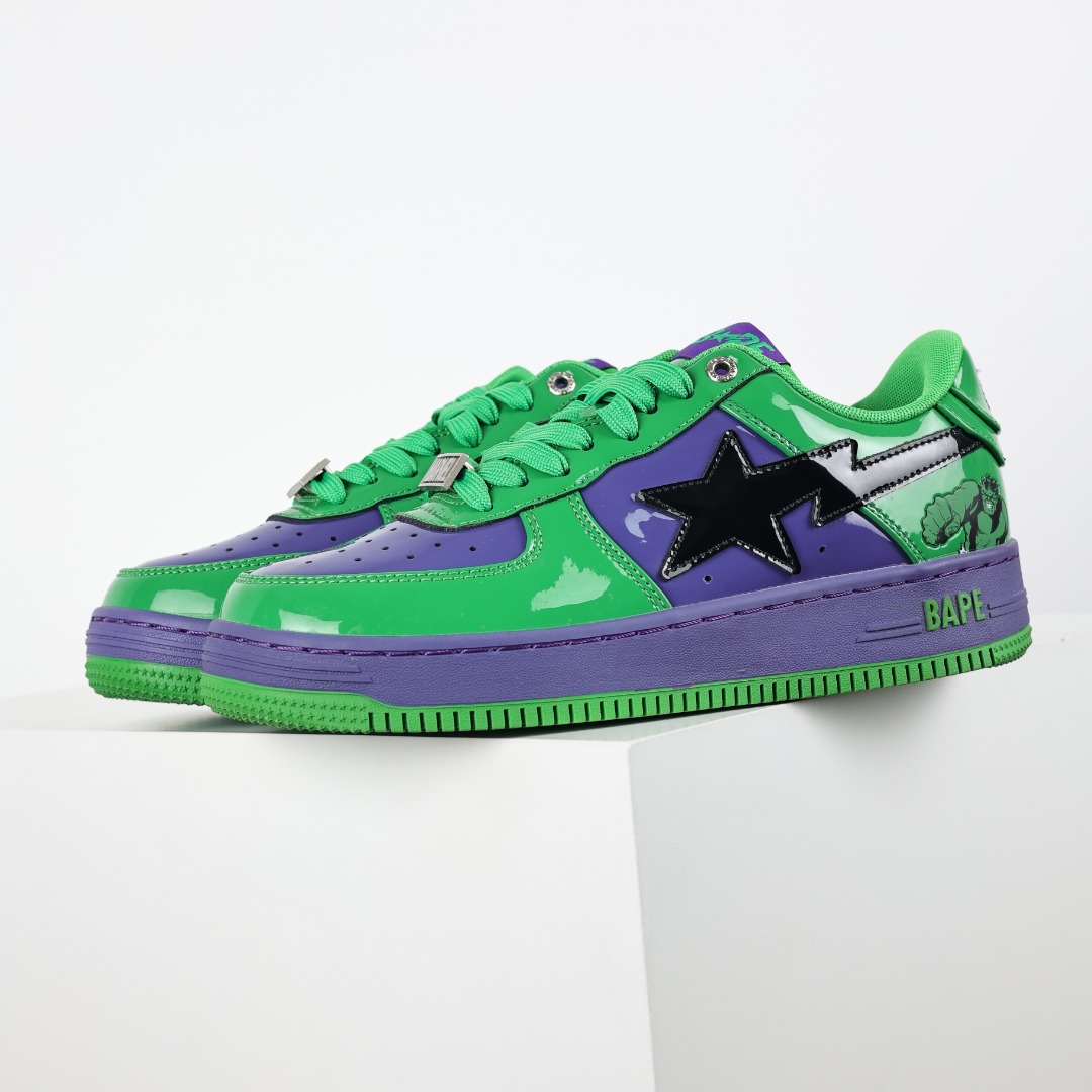 Bape BAPE STA Low Sneakers Green/Purple