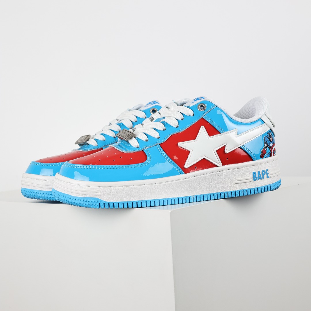 Bape BAPE STA Low Patent Sneakers Blue