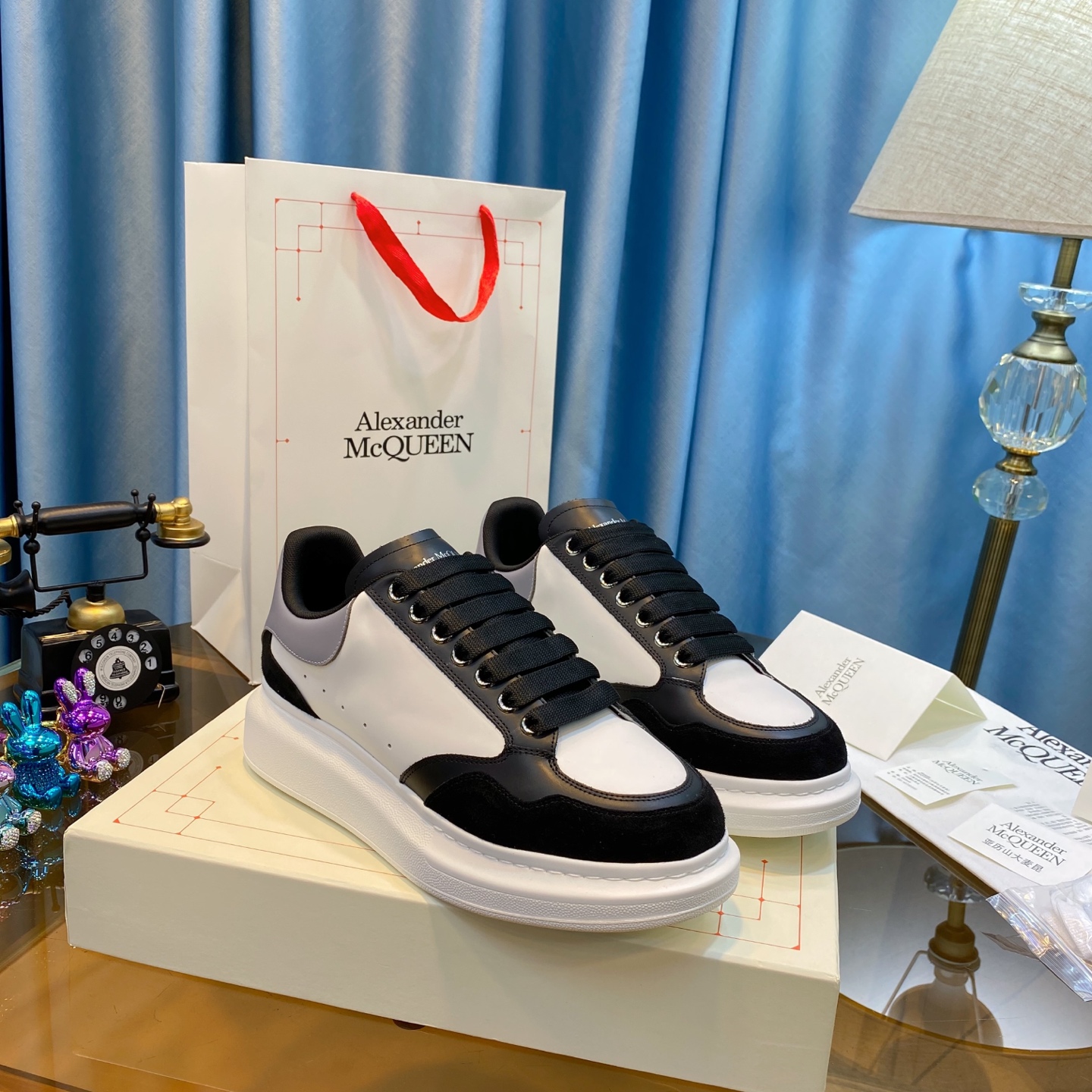 Alexander McQueen Oversized Sneaker White/Black/Grey