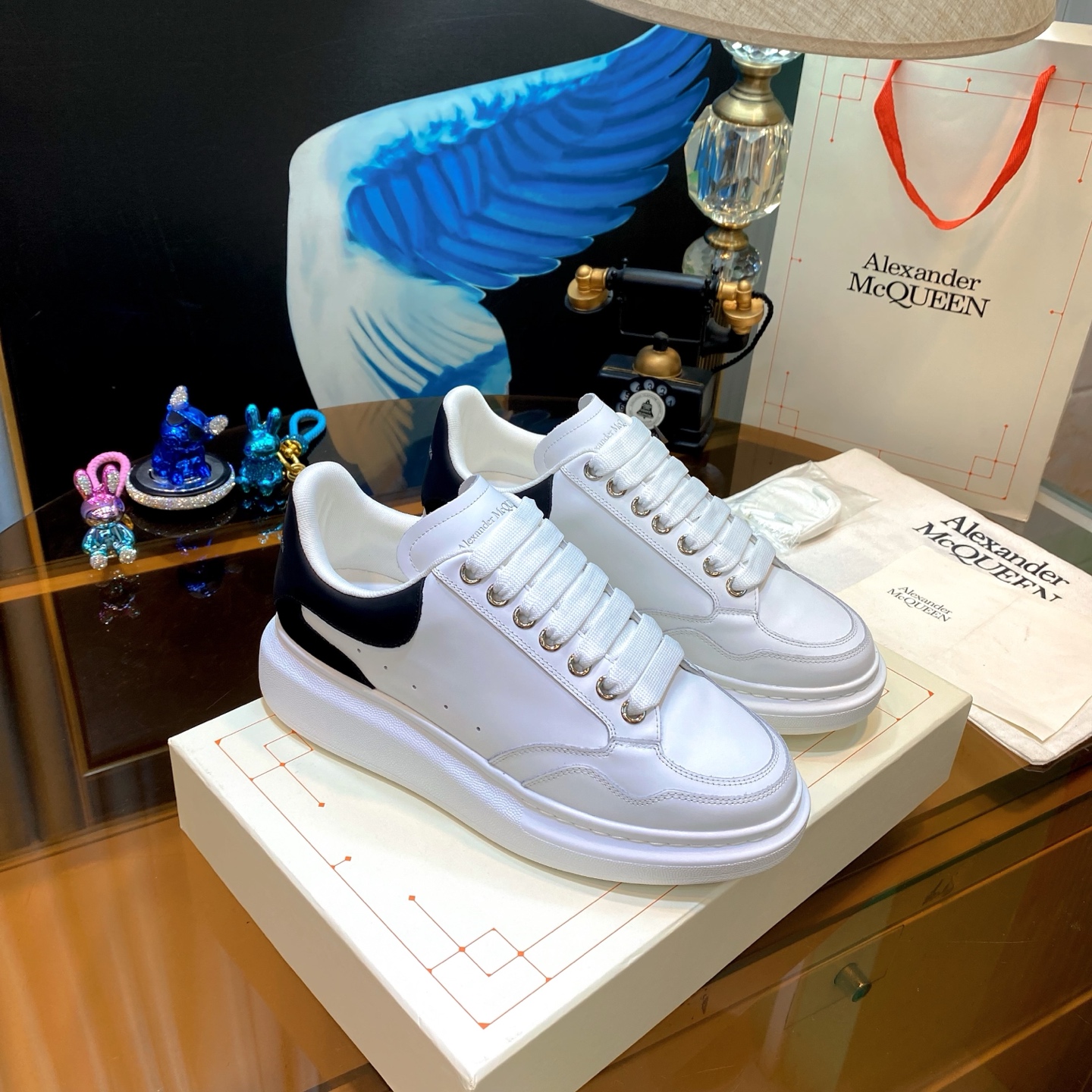 Alexander McQueen Platform Sneaker White/Black