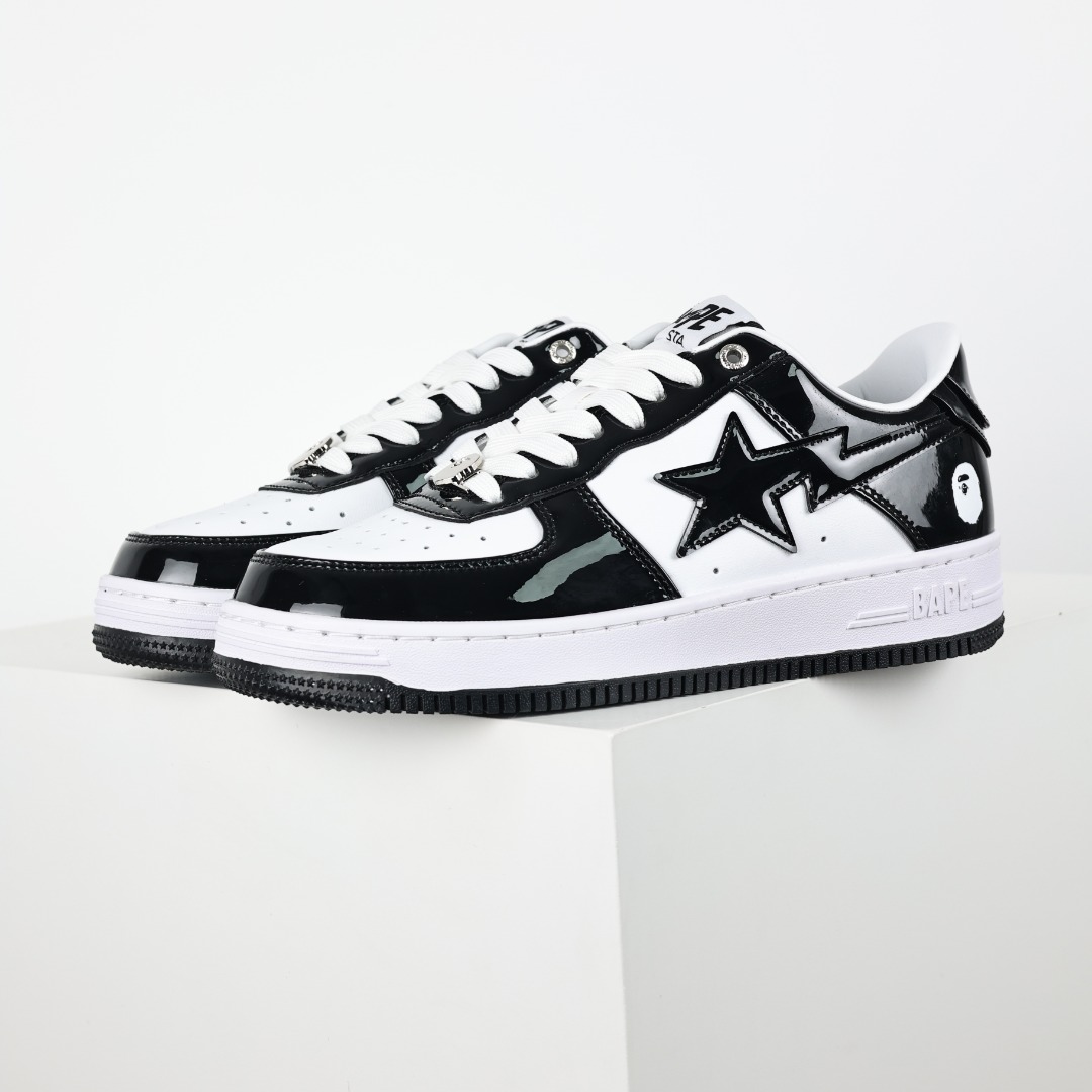 A Bathing Ape BAPE STA Low Sneakers Black/White