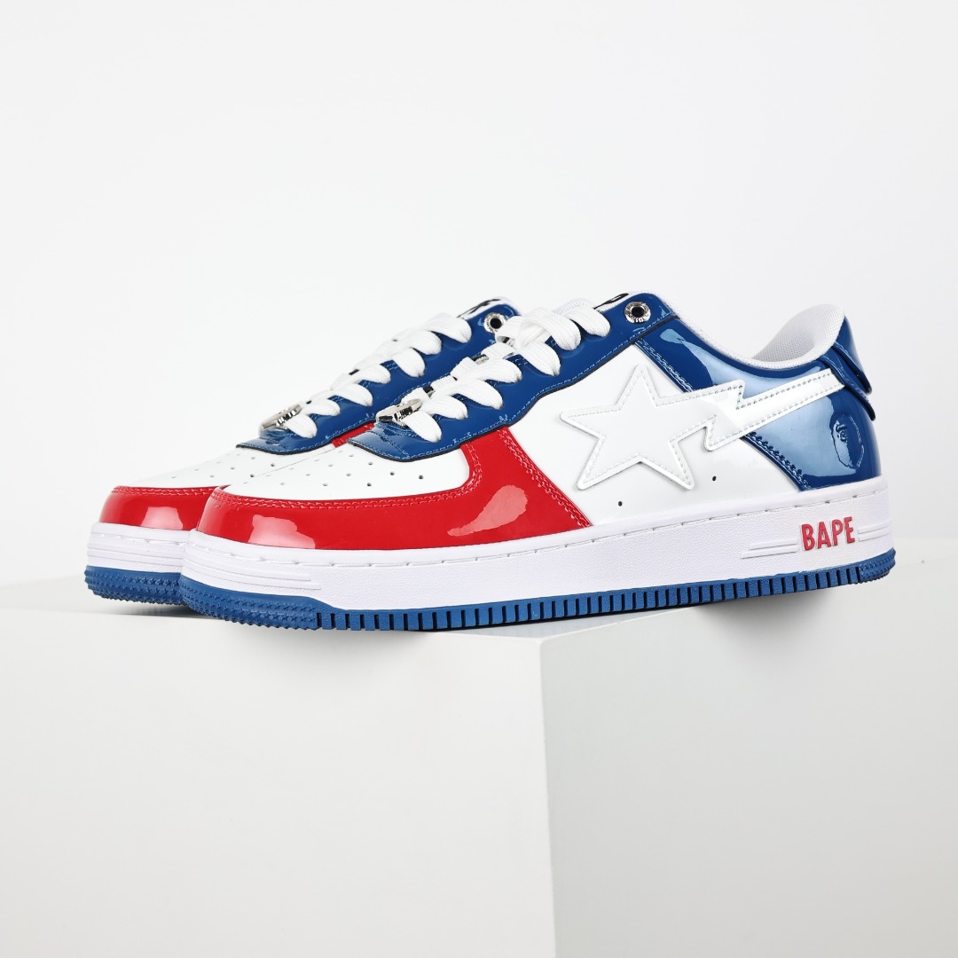A Bathing Ape BAPE STA Low Sneakers Red/White/Blue