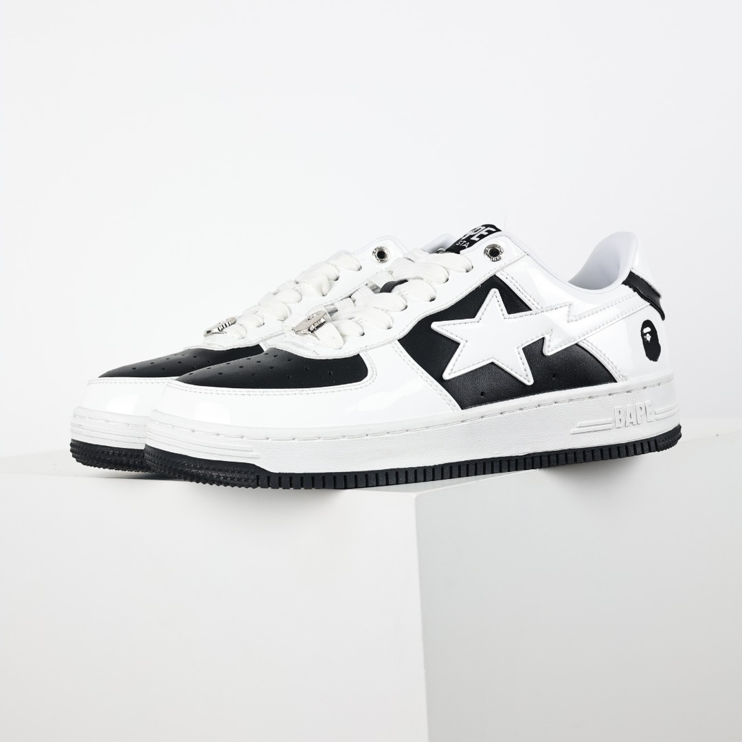 A Bathing Ape BAPE STA Low-Top Sneakers Black/White