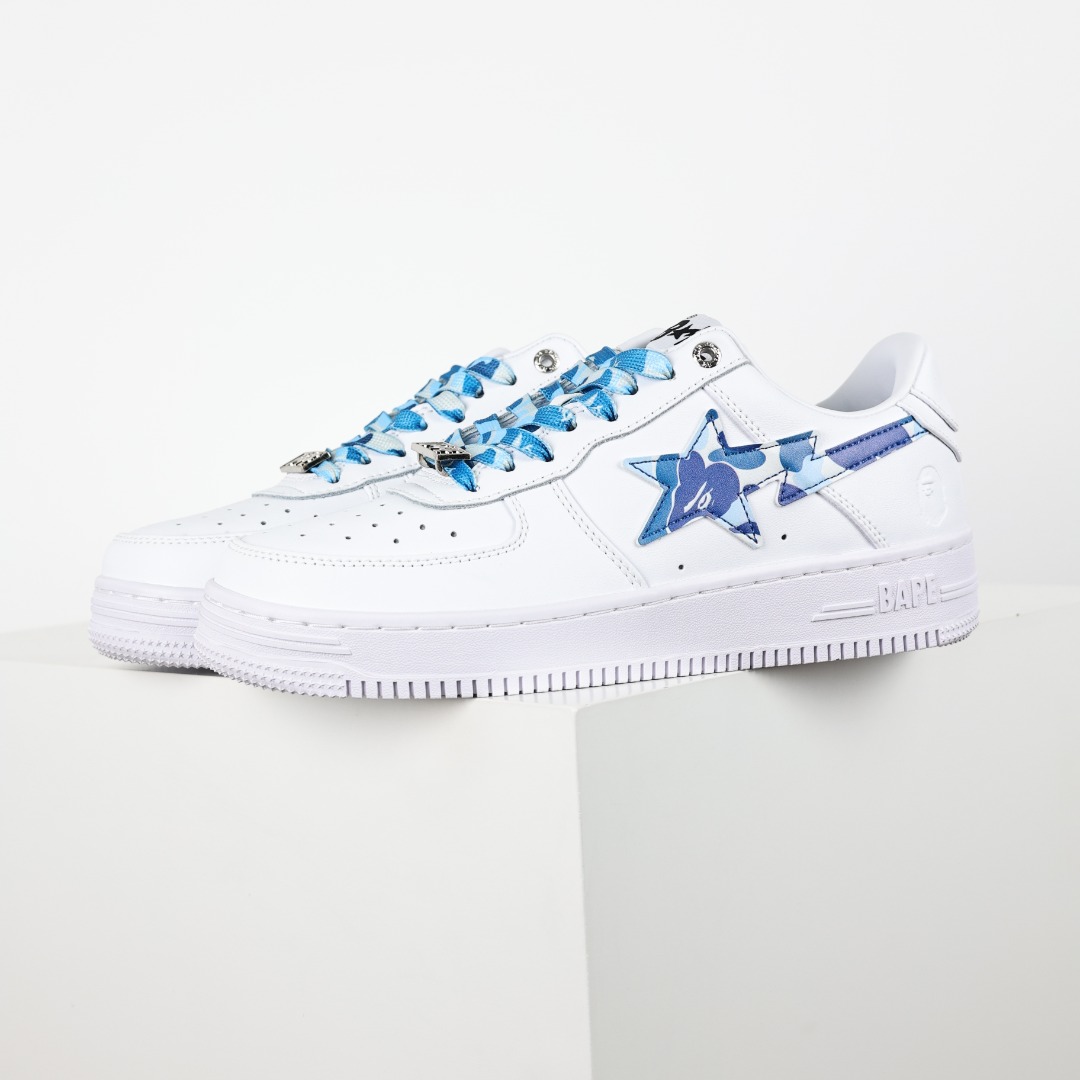 Bape Sta Star Low-Top Sneakers White/Blue